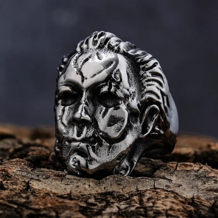 Wholesale Einstein Skull Rings for Men – Vintage Character Series in Stainless Steel | Bulk Supplier at Factory Price