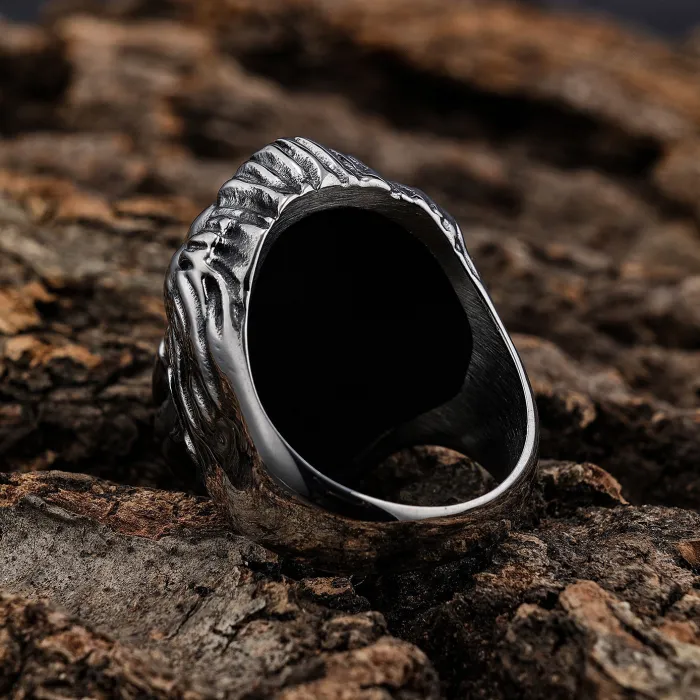 Wholesale Einstein Skull Rings for Men – Vintage Character Series in Stainless Steel | Bulk Supplier at Factory Price