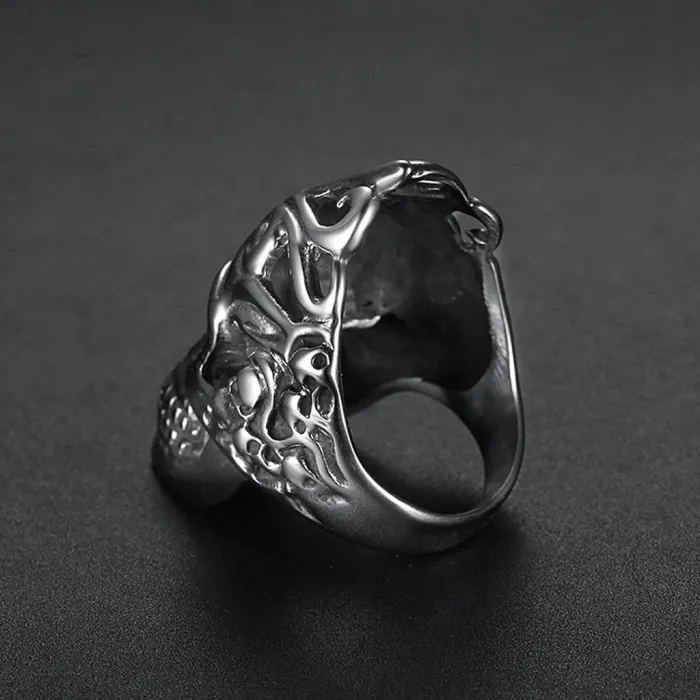 Wholesale Groot-Inspired Skull Rings – Vintage Vine Design in 316 Stainless Steel | Movie Series Style, Bulk Supplier